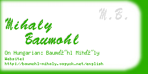 mihaly baumohl business card